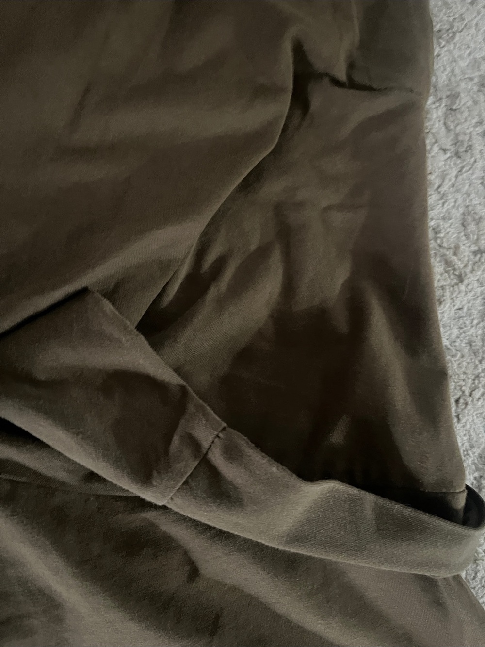 Modern Citizen Olive Green Cap Sleeve Fei Tie-Front Organic Cotton Dress Medium - Picture 8 of 10